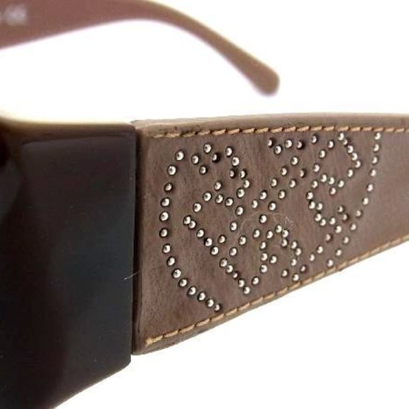 Tory Burch TY700 2Q (Tory Burch brown leather wraparound sunglasses TY7002Q) main image 4